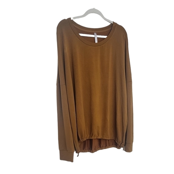 Fabletics Luxe Womens Crew Neck High-Low Drawstring Hem Pullover Sweatshirt XXL. - Picture 2 of 8